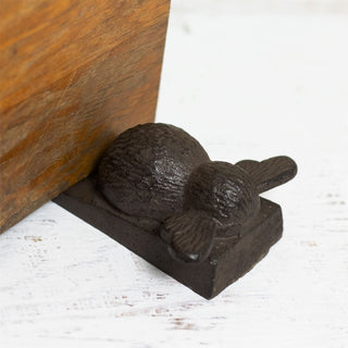 Cast Iron Bee Door Wedge | Rustic Metal Iron Honey Bee Door Stop Wedge - 13x9cm