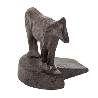 Cast Iron Cow Door Wedge | Rustic Metal Iron Cow Door Stop Wedge - 9x8cm