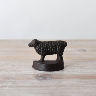 Cast Iron Sheep Door Wedge | Rustic Metal Iron Sheep Door Stop Wedge - 8cm