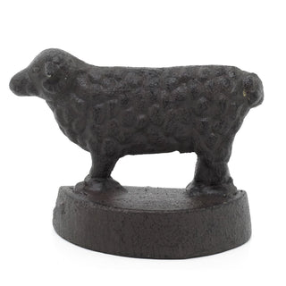 Cast Iron Sheep Door Wedge | Rustic Metal Iron Sheep Door Stop Wedge - 8cm