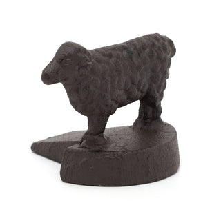 Cast Iron Sheep Door Wedge | Rustic Metal Iron Sheep Door Stop Wedge - 8cm