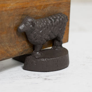 Cast Iron Sheep Door Wedge | Rustic Metal Iron Sheep Door Stop Wedge - 8cm