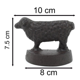 Cast Iron Sheep Door Wedge | Rustic Metal Iron Sheep Door Stop Wedge - 8cm