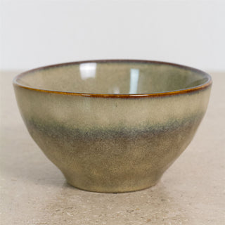 Reactive Glaze Stoneware Soup Bowl | Round Ceramic Kitchen Serving Bowl - 14x8cm