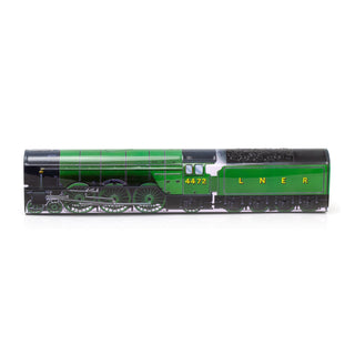 The Flying Scotsman Train Tin | Green Metal Steam Train Shaped Storage Tin 33cm