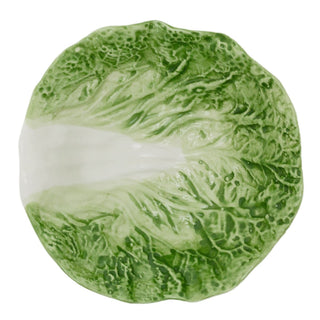 Ceramic Cabbage Leaf Dish | Green Leaf Serving Bowl for Snacks & Nibbles - 15cm