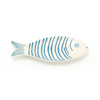Ceramic Fish Shaped Dish | Seafood Serving Platter Kitchen Fish Plate - 30cm