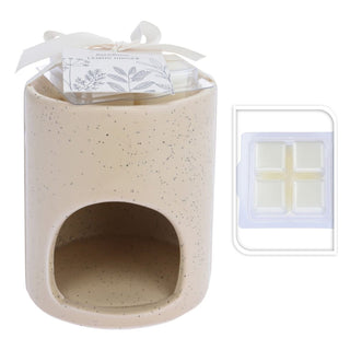 Ceramic Wax Melt Burner With 4 Wax Melts | Tealight Essential Oil Burner - Varies