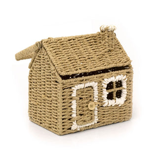 Charming House - Shaped Wicker Storage Basket | Home Storage Solution - 20x36cm