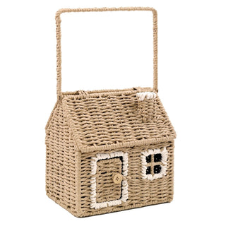Charming House - Shaped Wicker Storage Basket | Home Storage Solution - 20x36cm