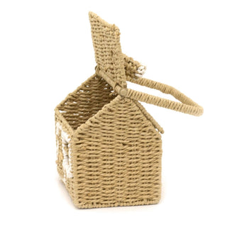 Charming House - Shaped Wicker Storage Basket | Home Storage Solution - 20x36cm