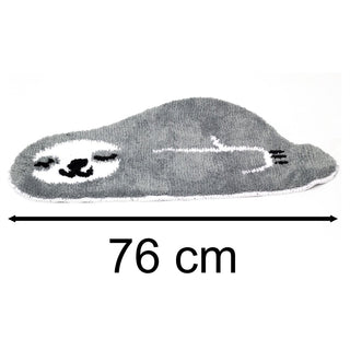 Childrens Grey Sloth Rug | Non - slip Novelty Animal Area Rug For Kids - 76x41cm