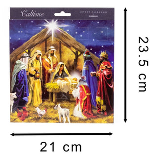 Christmas Advent Calendar Bethlehem Nativity Scene | Religious Advent Calendar Traditional Advent Calendar | Picture Advent Calendar Paper Advent Calendar - 21cm