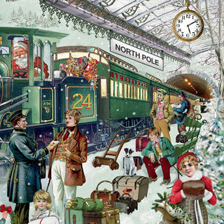 Christmas Advent Calendar Santa's Express | Christmas Train Advent Calendar Traditional Advent Calendar | The Christmas Railway Picture Advent Calendar Paper Advent Calendar