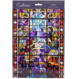 Christmas Advent Calendar Stained Glass In Notre Dame | Religious Advent Calendar Traditional Advent Calendar | Picture Advent Calendar Paper Advent Calendar