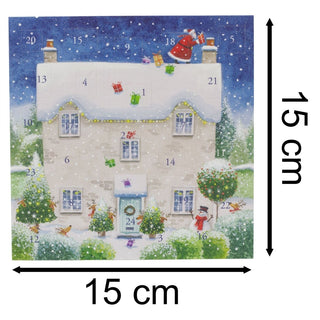 Christmas House Advent Calendar Greetings Card | Christmas Advent Calendar