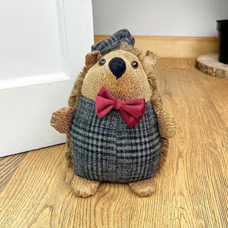 Chunky Brown Fabric Hedgehog Animal Doorstop ~ Novelty Decorative Door Stop