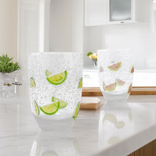 Citrus Fruit Tumbler Glass | Reusable Tumbler Plastic Drinks Glass - 430ml