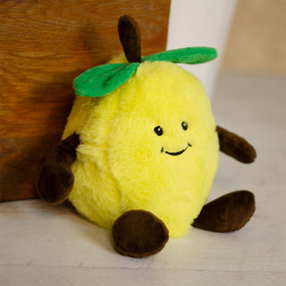 Citrus Lemon Doorstop | Novelty Plush Fabric Fruit Shaped Door Stop - 1.5kg