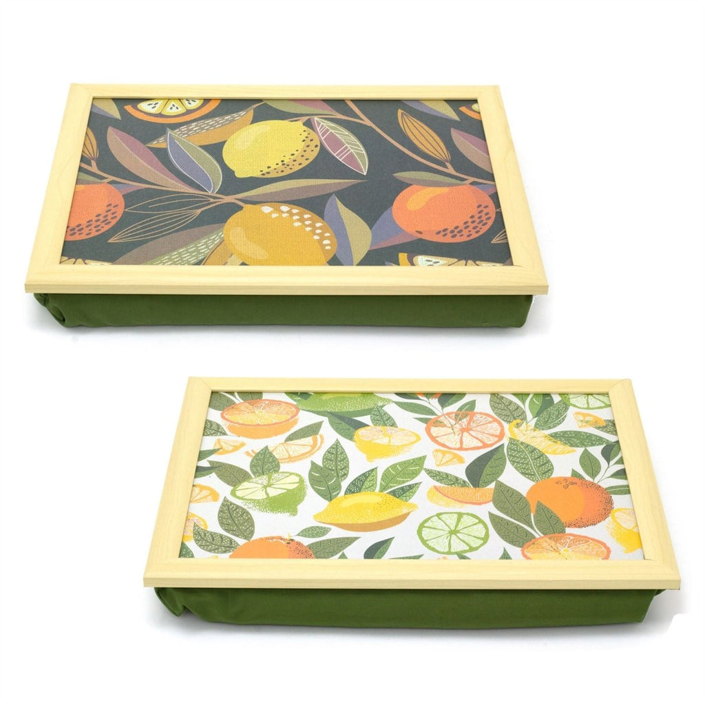 Creative Tops Gewatteerde schootbak/schootbak met kussen en 'Duck Egg Floral' Design, meerkleurig, 44 x 34 cm Creative Tops Gewatteerde schootbak/schootbak met kussen en 'Duck Egg Floral' Design, meerkleurig, 44 x 34 cm