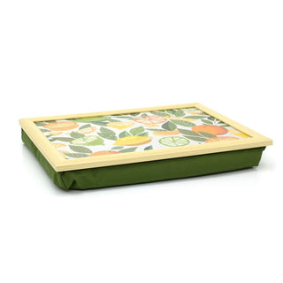 Citrus Zest Lap Tray with Cushion | Bean Bag Cushioned Tray for Eating - 43x32cm