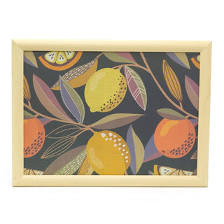 Citrus Zest Lap Tray with Cushion | Bean Bag Cushioned Tray for Eating - 43x32cm