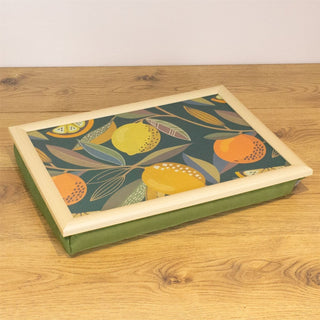 Citrus Zest Lap Tray with Cushion | Bean Bag Cushioned Tray for Eating - 43x32cm