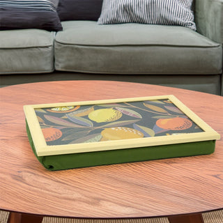 Citrus Zest Lap Tray with Cushion | Bean Bag Cushioned Tray for Eating - 43x32cm