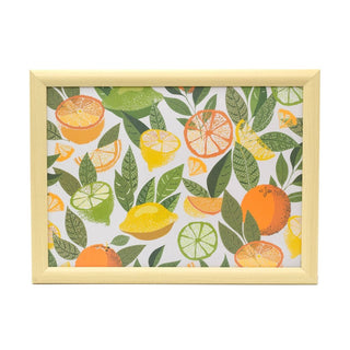 Citrus Zest Lap Tray with Cushion | Bean Bag Cushioned Tray for Eating - 43x32cm