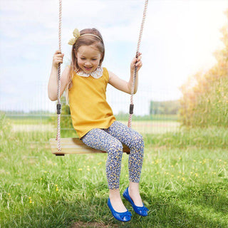 Classic Wooden Garden Swing for Children | Garden Tree Swing For Kids - 40x16cm