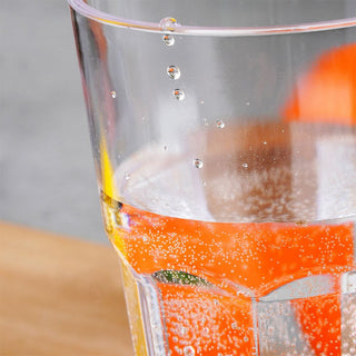 Clear Plastic Tumbler | Reusable Acrylic Camping Picnic Drinks Glass - 370ml