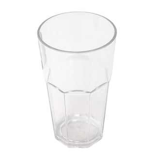Clear Plastic Tumbler | Reusable Acrylic Camping Picnic Drinks Glass - 370ml