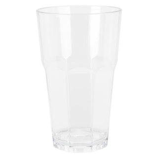 Clear Plastic Tumbler | Reusable Acrylic Camping Picnic Drinks Glass - 370ml