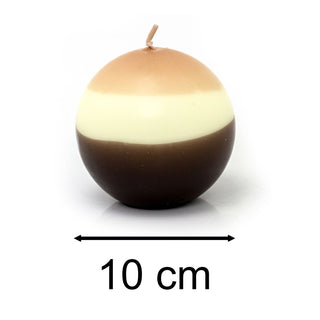 Contemporary Ball Candle | Decorative Unscented Sphere Candle 45 - hour Burn Time