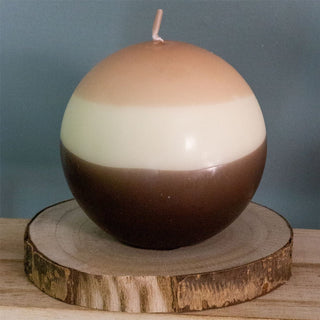 Contemporary Ball Candle | Decorative Unscented Sphere Candle 45 - hour Burn Time