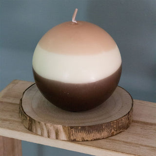 Contemporary Ball Candle | Decorative Unscented Sphere Candle 45 - hour Burn Time