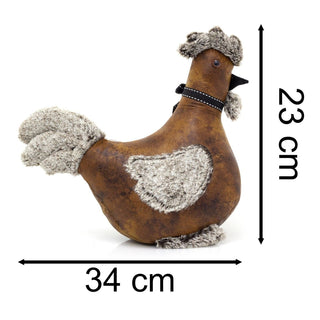 Cooper Cockerel Doorstop | Faux Leather Weighted Rooster Bird Door Stop 1.8kg