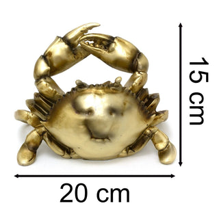Crab Wine Bottle Holder | Gold Resin Nautical Wine Bottle Holder - 20x15cm