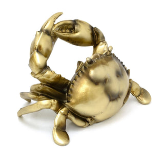 Crab Wine Bottle Holder | Gold Resin Nautical Wine Bottle Holder - 20x15cm