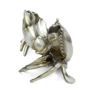 Crab Wine Bottle Holder | Silver Resin Nautical Wine Bottle Holder - 20x15cm