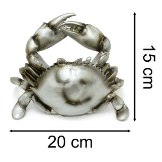 Crab Wine Bottle Holder | Silver Resin Nautical Wine Bottle Holder - 20x15cm