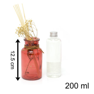 200ml Perfume Reed Diffuser Room Freshener | Air Freshener Reed Fragrance Diffuser Set | Floral Aroma Gift - One Supplied