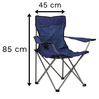 Deluxe Portable Folding Camping Chair | Outdoor Fold Out Lightweight Camp Chairs | Picnic Chairs Folding Armrest Cup Holder