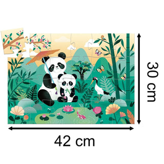 Djeco DJ07282 Silhouette Puzzles Leo the Panda Bear Jigsaw Puzzle 24 Pieces
