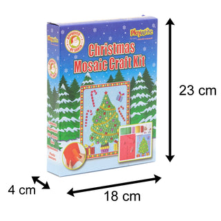 Childrens Christmas Art Craft Kit | Kids Creative Festive Mosaic Picture - Christmas Tree