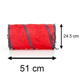 Cat Play Tunnel Channel With Hanging Toys | Collapsible Play Tunnel For Cats And Kittens | Interactive Pet Playground Tunnel - Colour Varies One Supplied