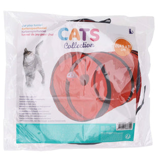 Cat Play Tunnel Channel With Hanging Toys | Collapsible Play Tunnel For Cats And Kittens | Interactive Pet Playground Tunnel - Colour Varies One Supplied