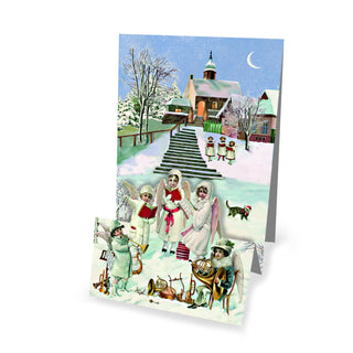 Mini Advent Calendar Christmas Card - Christmas Panorama - Angelic Carol