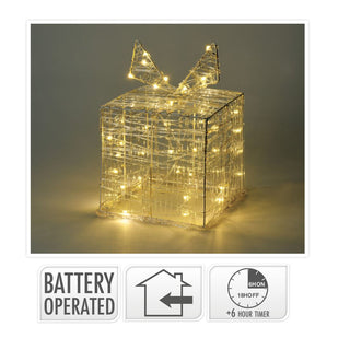 15cm LED Light Up Christmas Present Box | Light Up Xmas Present Box Illuminated Christmas Gift Box | LED Christmas Parcel Christmas Decorations
