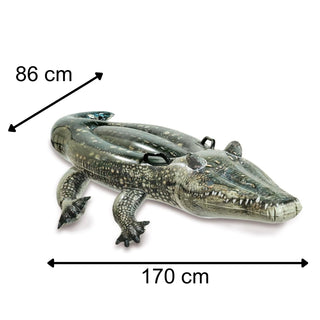 Intex Inflatable Crocodile Ride On Pool Float | Inflatable Pool Toys - 170x86cm